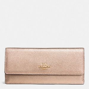 Coach 53173 Rose Gold Soft Wallet